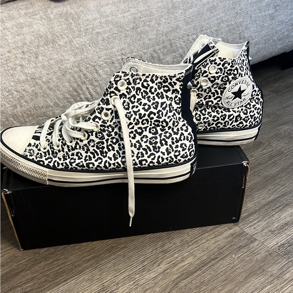 Converse Chuck Taylor All Star Animal Mix Women's High Top Shoes Egret-Black